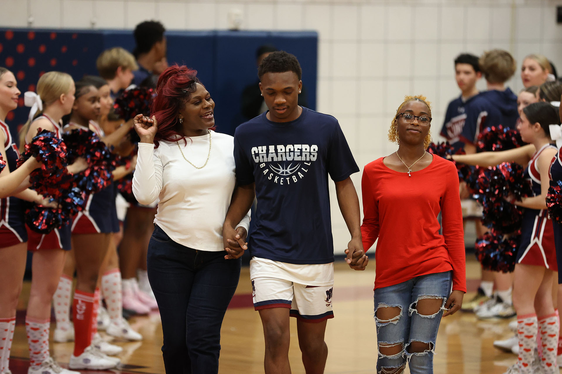 Shakur and his family on senior night