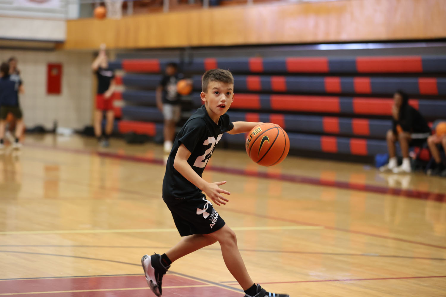 Camper looking to shoot the ball