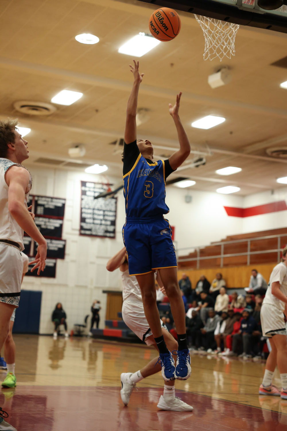 Hayden with the layup