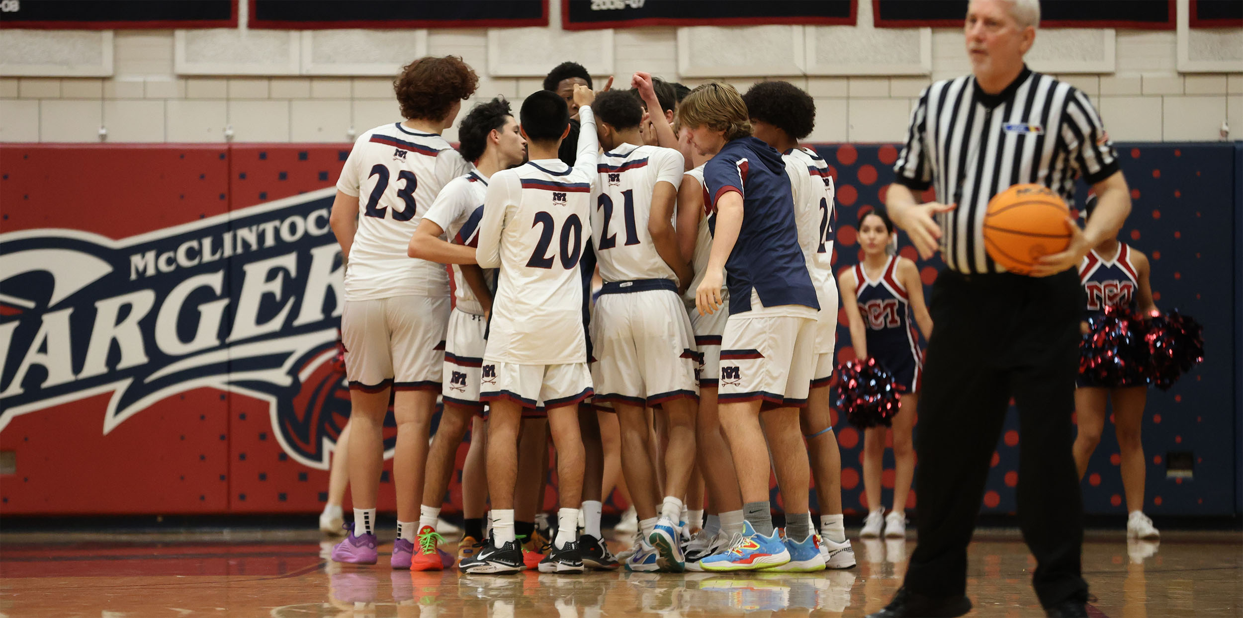 McClintock in the huddle